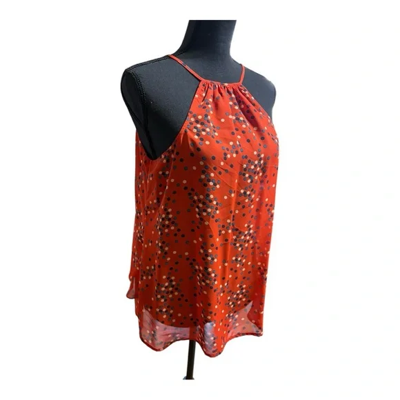 Collective Concepts halter top in red with a polka dot pattern. - Picture 4 of 5